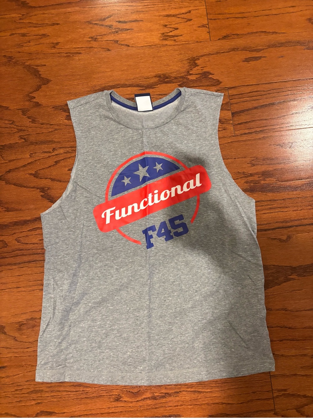 F45 cut-off tshirt, men’s Grey Men's Sleeveless Tank Top Large